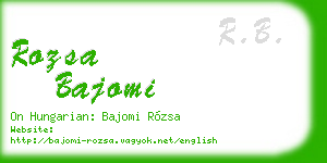 rozsa bajomi business card