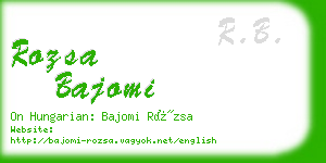 rozsa bajomi business card